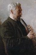 Thomas Eakins The Oboe player oil on canvas